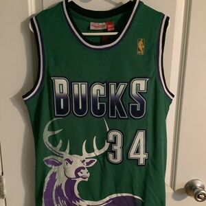 Ray Allen Milwaukee Bucks Throwback NBA Jersey Mens Large